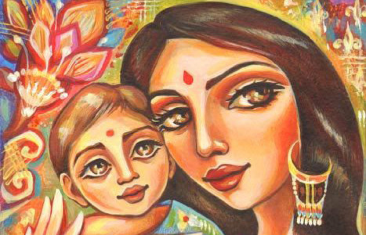 Indian Mum painting